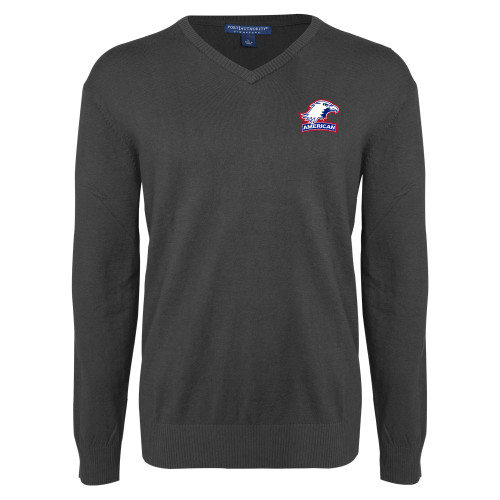  Charcoal Heather VNeck Sweater - Primary Mark 2