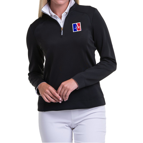 American Fairway & Greene Black Wells 1/4 Zip - American University Institutional AU Square