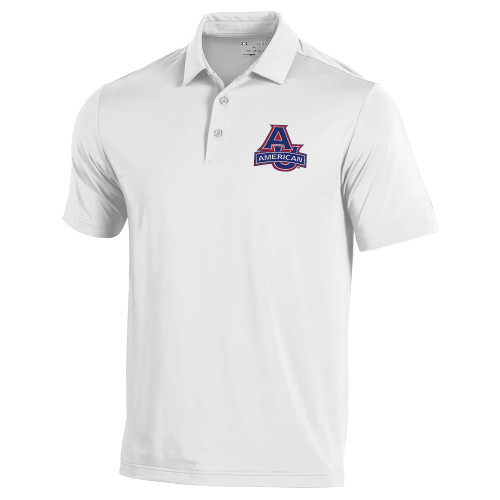  Under Armour White Performance Polo - Primary Mark