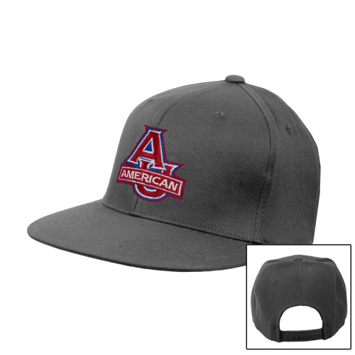  Charcoal Flat Bill Snapback Hat - Primary Mark
