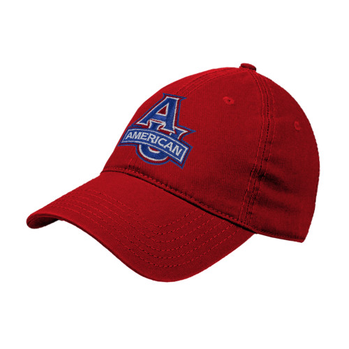  Red Unstructured Adjustable Low Profile Hat - Primary Mark