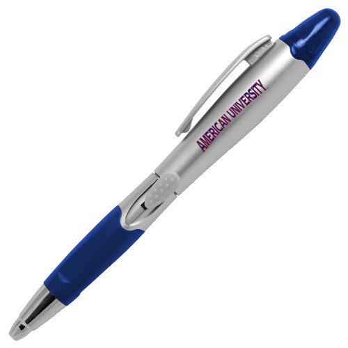  Silver/Blue Blossom Pen/Highlighter - Wordmark 3