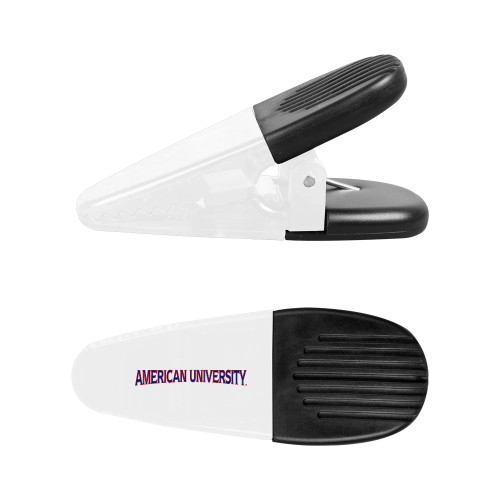  White Crocodile Clip/Magnet - Wordmark 3