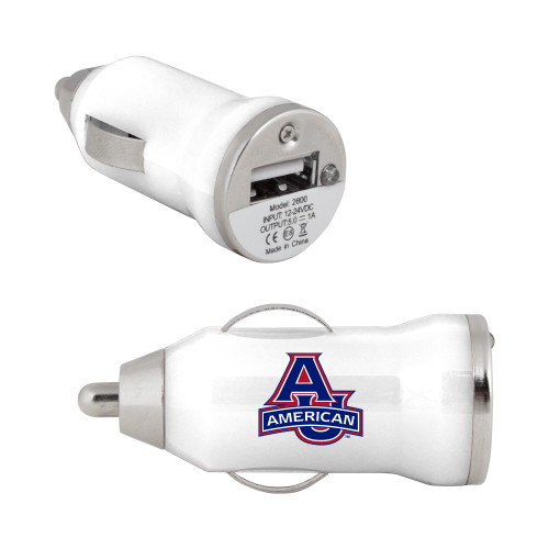 On the Go White Car Charger - Primary Mark