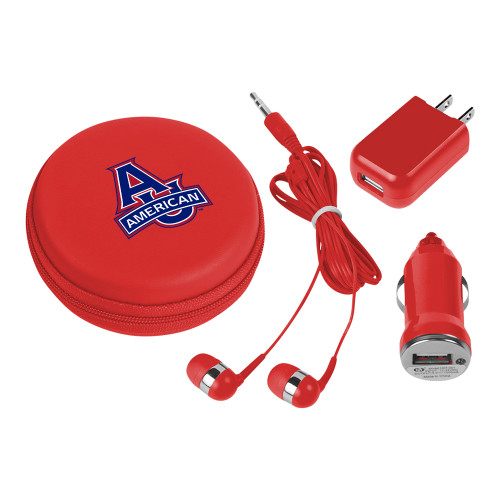  3 in 1 Red Audio Travel Kit - Primary Mark
