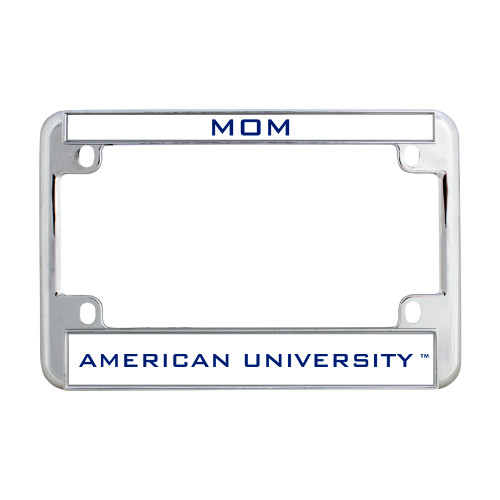  Metal Motorcycle License Plate Frame in Chrome - Mom
