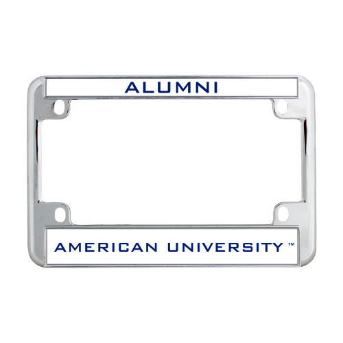  Metal Motorcycle License Plate Frame in Chrome - Alumni