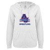 Thumbnail image for  ENZA Womens White V Notch Raw Edge Fleece Hoodie