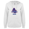 Thumbnail image for  ENZA Womens White V Notch Raw Edge Fleece Hoodie