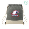 Thumbnail image for  Split Recycled Cotton Natural/Black Drawstring Bag