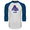 Thumbnail image for  White/Royal Raglan Baseball T Shirt