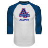 Thumbnail image for  White/Royal Raglan Baseball T Shirt