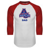 Thumbnail image for  White/Red Raglan Baseball T Shirt