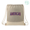 Thumbnail image for  Split Recycled Cotton Grey/Natural Drawstring Bag