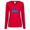 Thumbnail image for  Womens Red Long Sleeve V Neck Tee