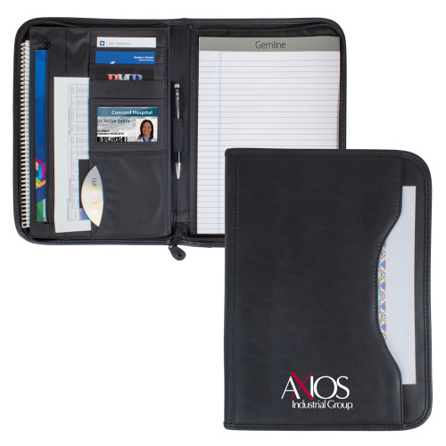  Wall Street Black Zippered Padfolio - AXIOS Industrial Group