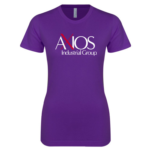  Next Level Womens Purple Boyfriend Tee - AXIOS Industrial Group