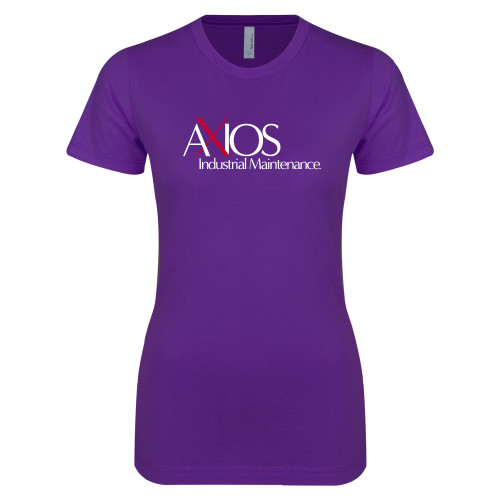  Next Level Womens Purple Boyfriend Tee - AXIOS Industrial Maintenance