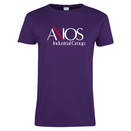  Womens Purple Short Sleeve Tee - AXIOS Industrial Group
