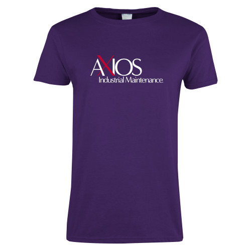  Womens Purple Short Sleeve Tee - AXIOS Industrial Maintenance