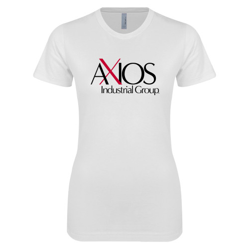  Next Level Womens White Boyfriend Tee - AXIOS Industrial Group