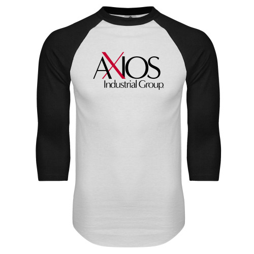  White/Black Raglan Baseball T Shirt - AXIOS Industrial Group