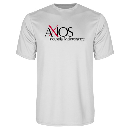  White Performance Tee - AXIOS Industrial Maintenance