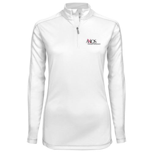  Syntrel Womens White Interlock 1/4 Zip - AXIOS Industrial Maintenance