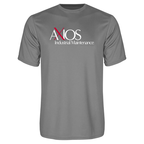  Grey Concrete Performance Tee - AXIOS Industrial Maintenance