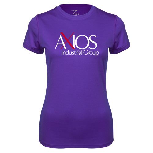  Womens Purple Performance Tee - AXIOS Industrial Group