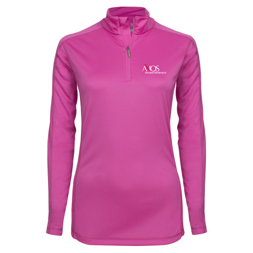  Syntrel Womens Raspberry Interlock 1/4 Zip - AXIOS Industrial Maintenance
