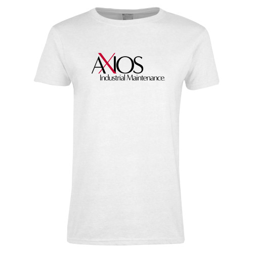  Womens White Short Sleeve Tee - AXIOS Industrial Maintenance