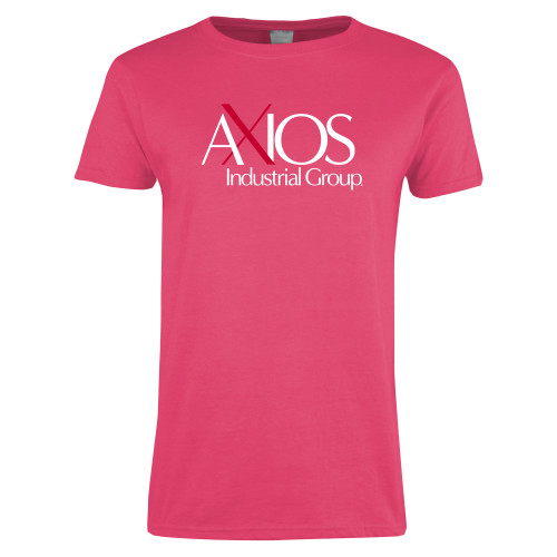  Womens Hot Pink Short Sleeve Tee - AXIOS Industrial Group