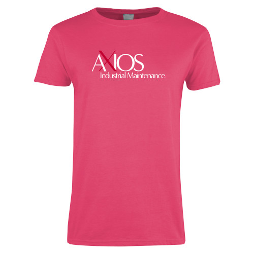  Womens Hot Pink Short Sleeve Tee - AXIOS Industrial Maintenance