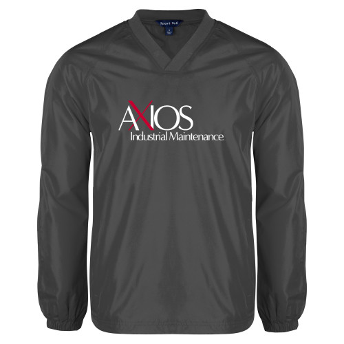  Charcoal V Neck Raglan Windshirt - AXIOS Industrial Maintenance