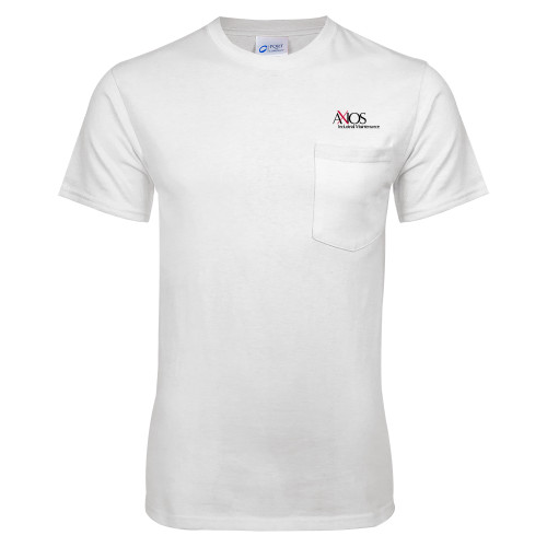  White T-Shirt w/Pocket - AXIOS Industrial Maintenance