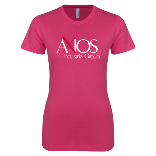  Next Level Womens Fuchsia Boyfriend Tee - AXIOS Industrial Group