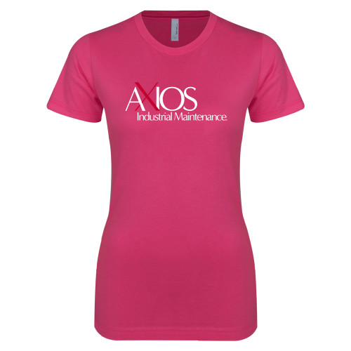  Next Level Womens Fuchsia Boyfriend Tee - AXIOS Industrial Maintenance