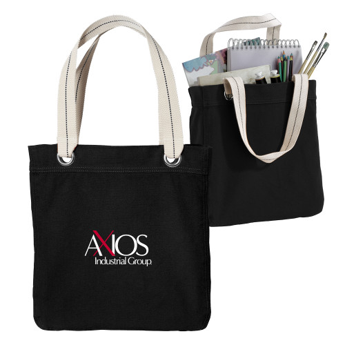  Allie Black Canvas Tote - AXIOS Industrial Group