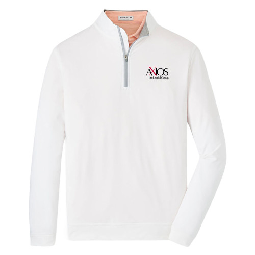  Peter Millar White Perth Performance 1/4 Zip - AXIOS Industrial Group