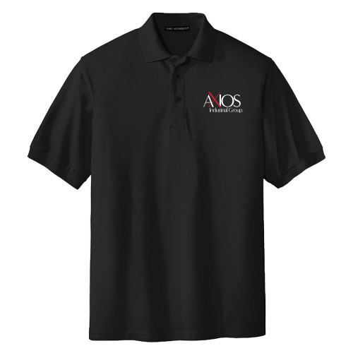 Extended Black Silk Touch Polo - AXIOS Industrial Group - PLUS