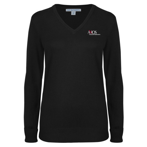  Womens Black VNeck Sweater - AXIOS Industrial Maintenance