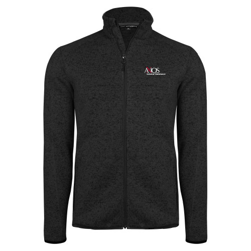  Black Heather  Sweater Fleece Jacket - AXIOS Industrial Maintenance