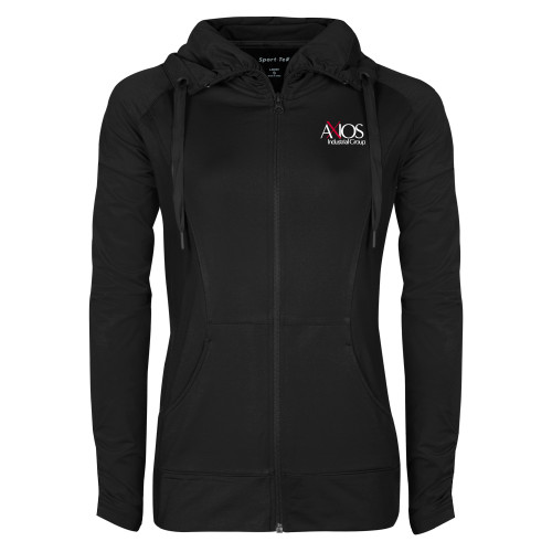  Womens Black Sport Wick Stretch Full Zip Jacket - AXIOS Industrial Group