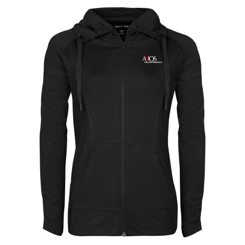  Womens Black Sport Wick Stretch Full Zip Jacket - AXIOS Industrial Maintenance