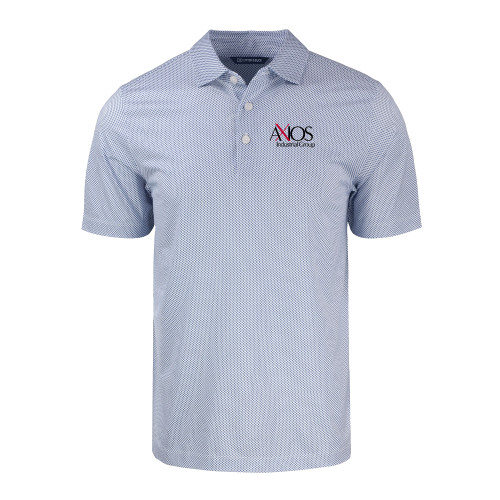  Cutter & Buck White/Royal Pike Recycled Symmetry Print Polo - AXIOS Industrial Group