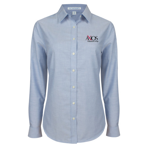  Womens Light Blue Oxford Button Down - AXIOS Industrial Group