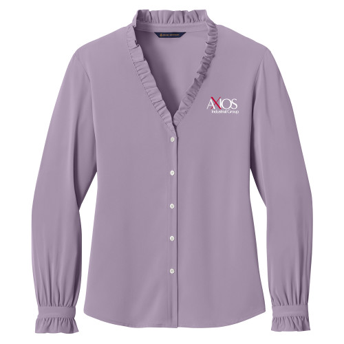  Brooks Brothers Womens Purple Ash Long Sleeve Ruffle Collar Blouse - AXIOS Industrial Group