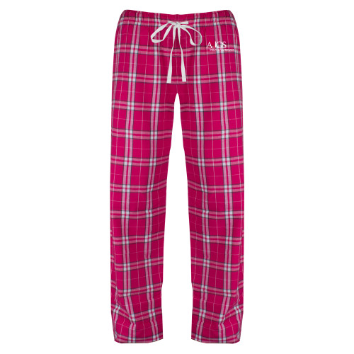  Womens Dark Fuchsia/White Flannel Pajama Pant - AXIOS Industrial Maintenance