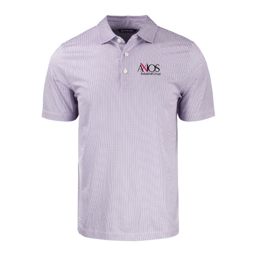  Cutter & Buck White/Purple Pike Recycled Symmetry Print Polo - AXIOS Industrial Group